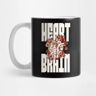 Right balance between head and heart, vintage style Mug